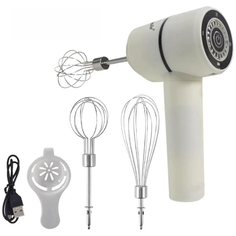 Electric Manual Egg Beater Handheld Mixing Device USB Rechargeable