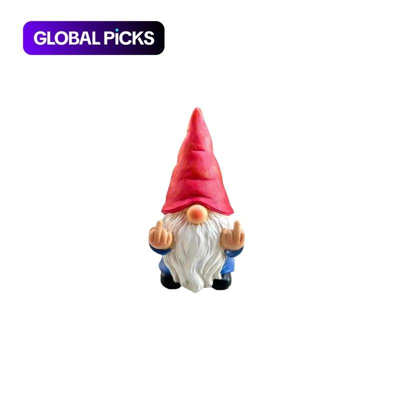 Naughty Resin Garden Gnome Statue Decorative