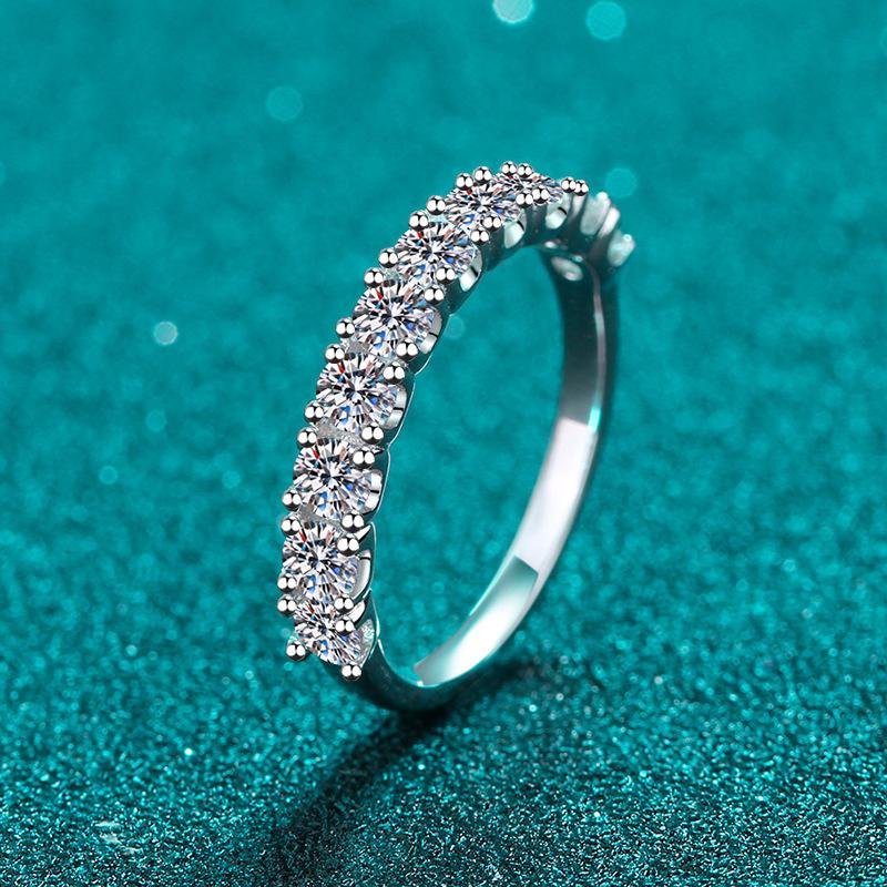 S925Sterling Silver Wrist Jewelry Full Moissanite Rings